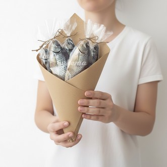 Мужской букет из 5 вяленых рыб Мужской букет из 5 вяленых рыб