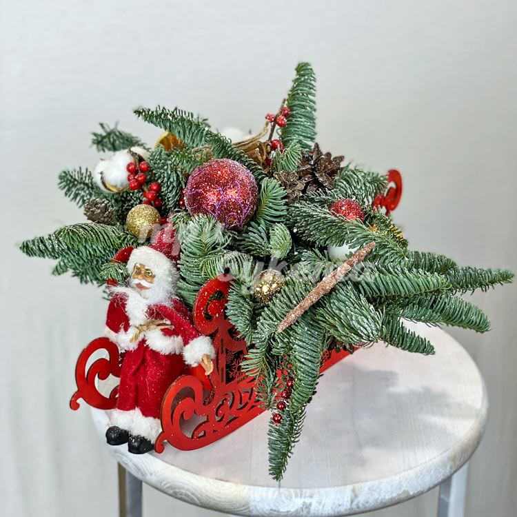 Ящичек в виде санок на новый год