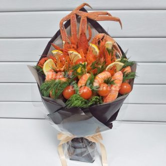 Букет раков и королевских креветок