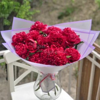 Букет из 15 пионов Рут Клэй Букет из 15 пионов Рут Клэй